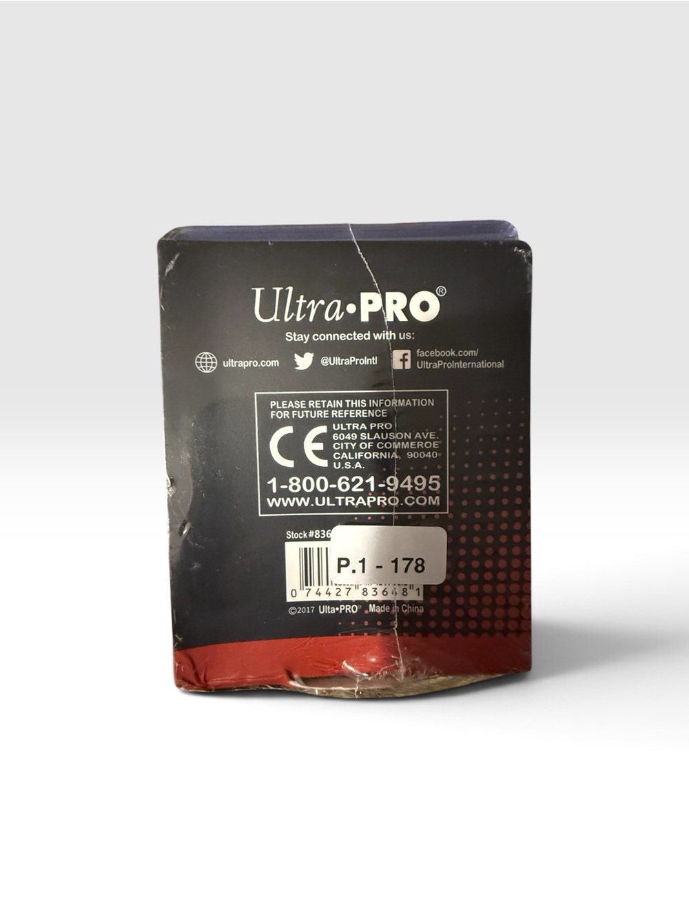Ultra PRO Card Deck Box - Black and Red